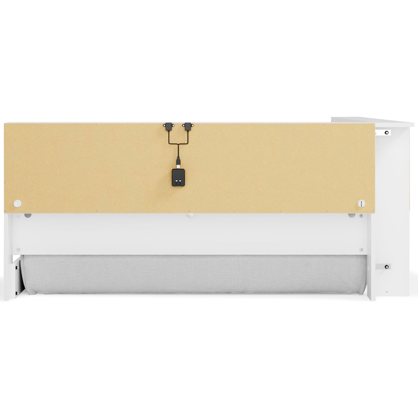 Piperton White Full Bookcase Storage Bed opposite side view