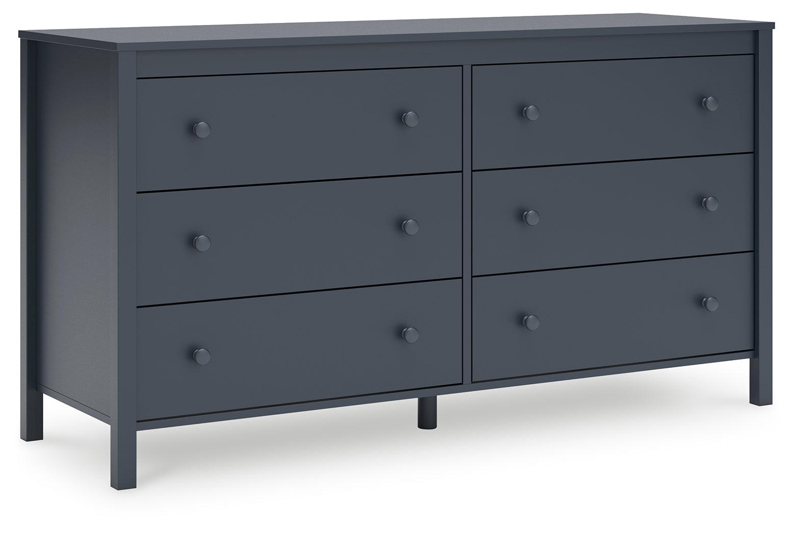 Simmenfort Navy Blue Dresser angled side view
