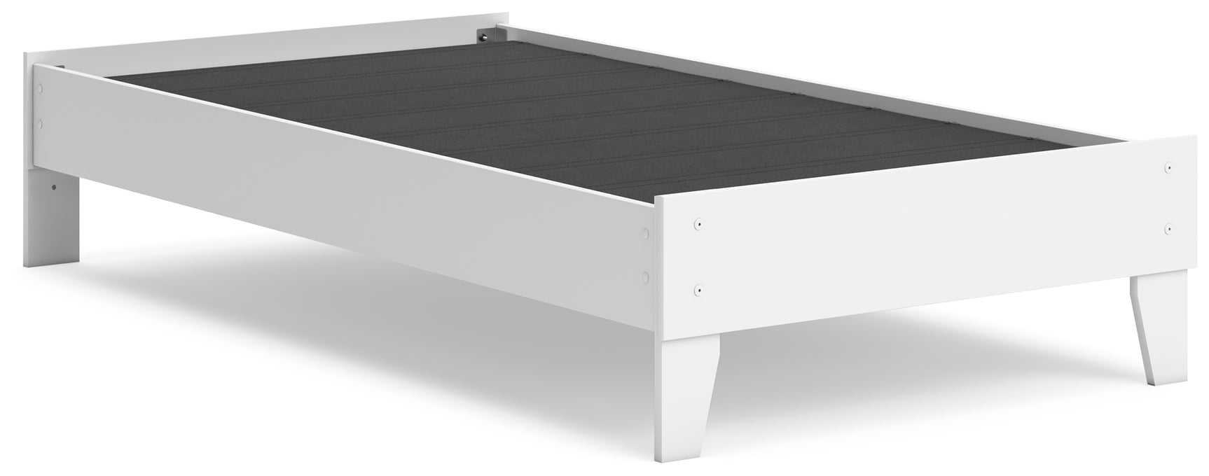 Hallityn Twin Platform Bed close-up of scallop design