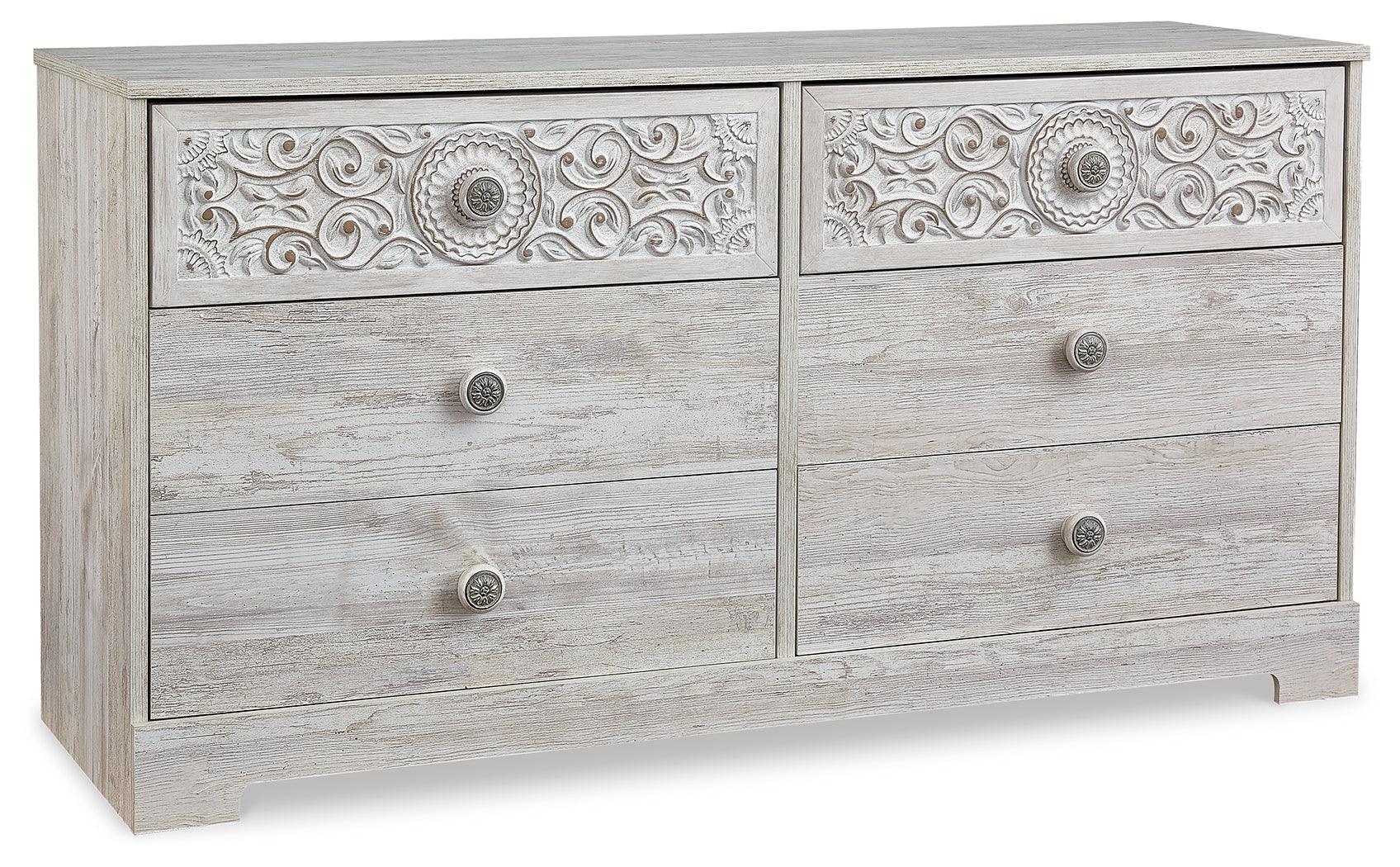 Paxberry dresser front angle with soft lighting