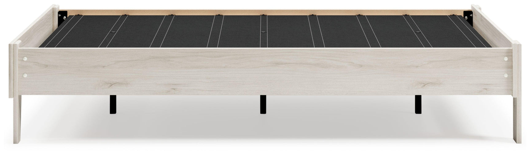 Socalle Full Platform Bed with natural oak laminate close-up