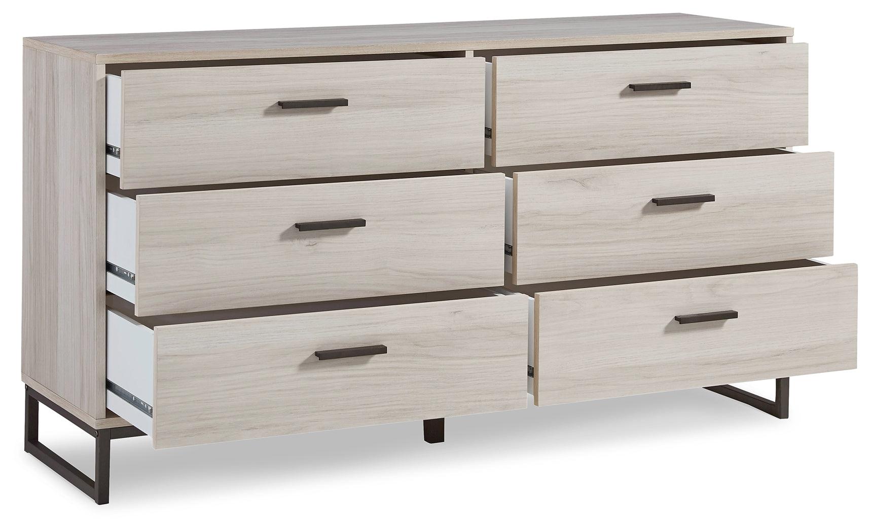Socalle dresser with one drawer open showing storage space
