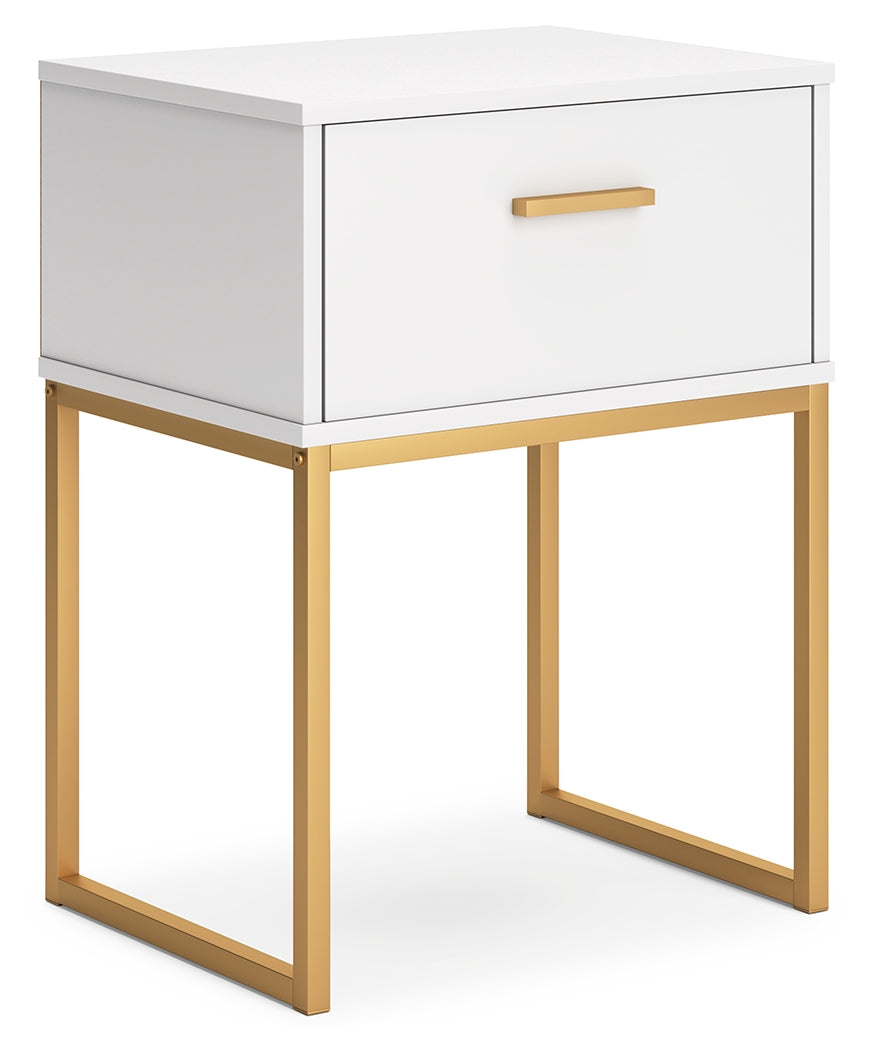 Socalle Nightstand angled side view with drawer closed