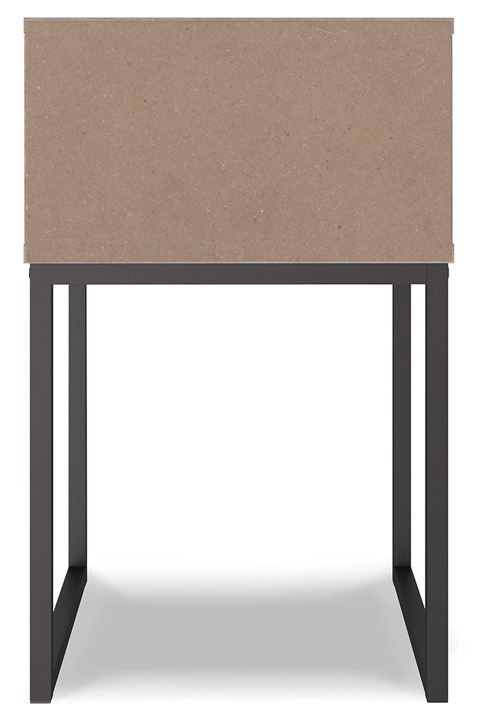Neilsville Whitewash Nightstand alternate side view