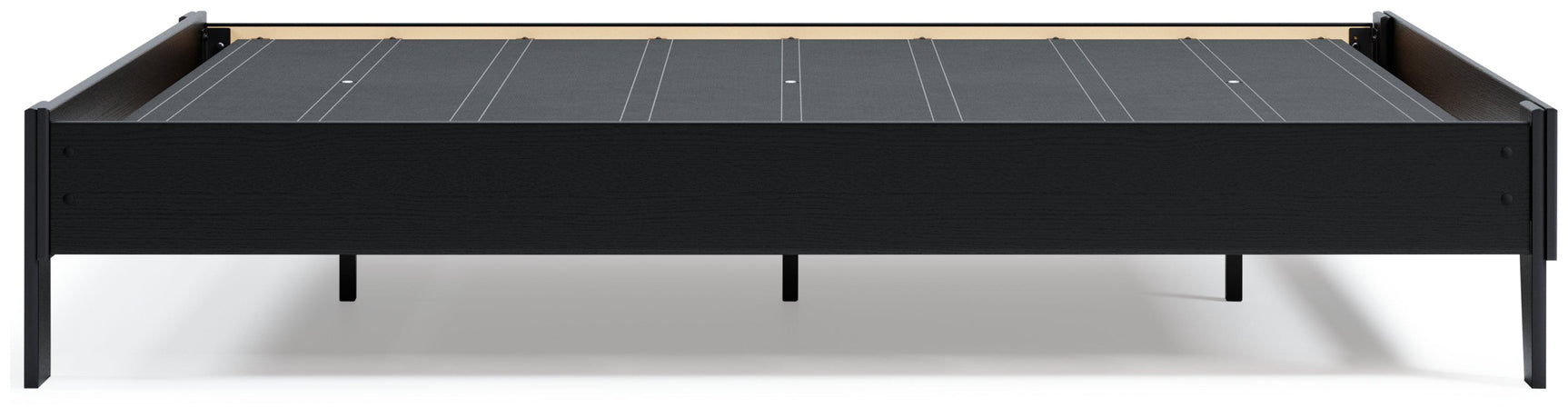 Finch Black Queen Platform Bed, dimensional diagram