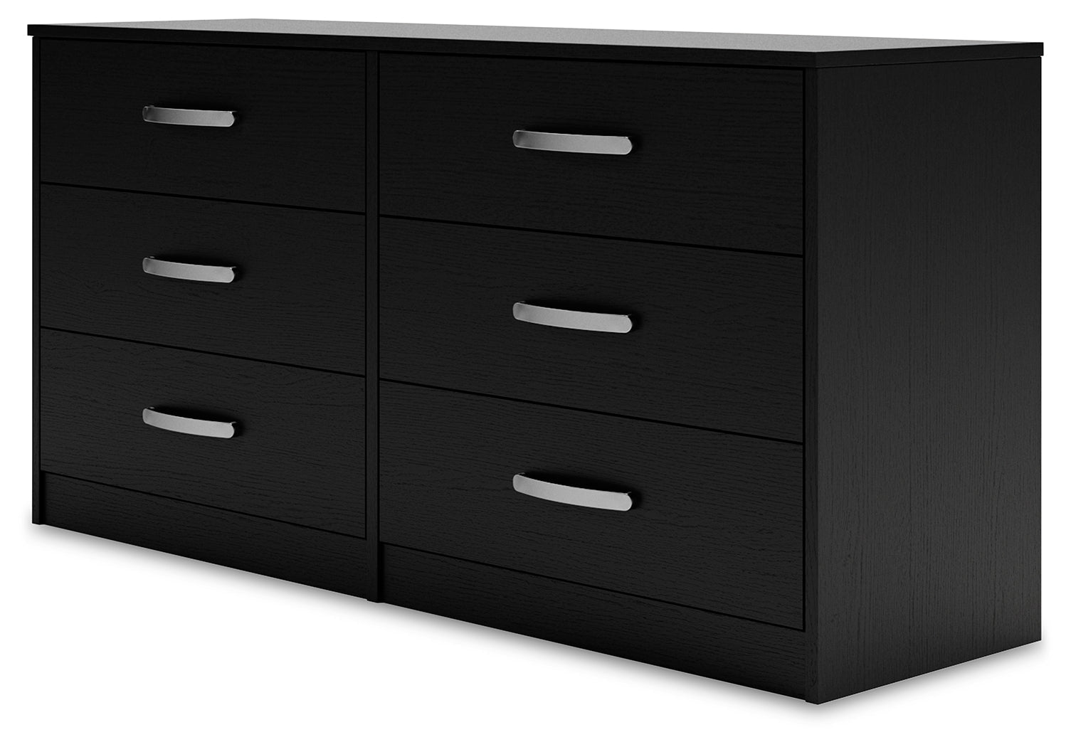 Finch Black 6-Drawer Dresser frontal view