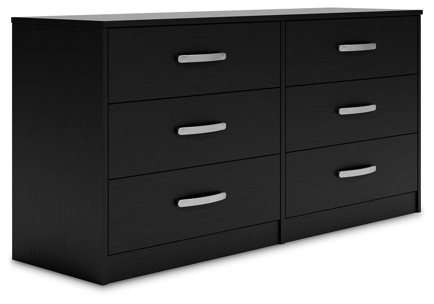 Finch Black Dresser open drawer side view