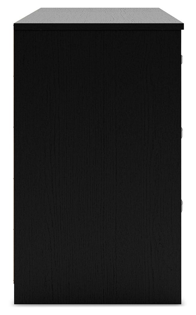 Finch Black Dresser back view