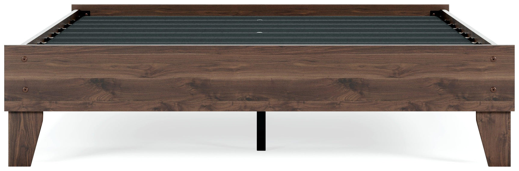 Calverson Mocha Queen Platform Bed, side profile