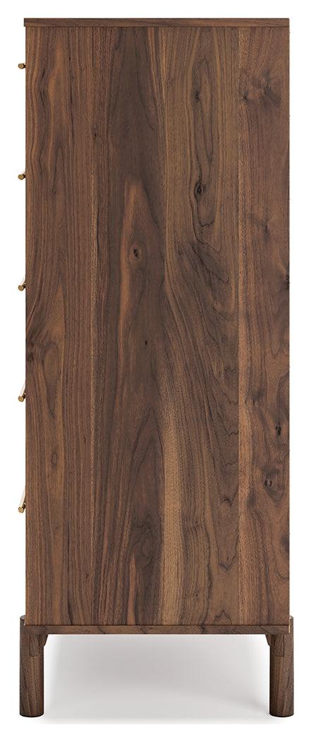 Top view showing wood grain finish