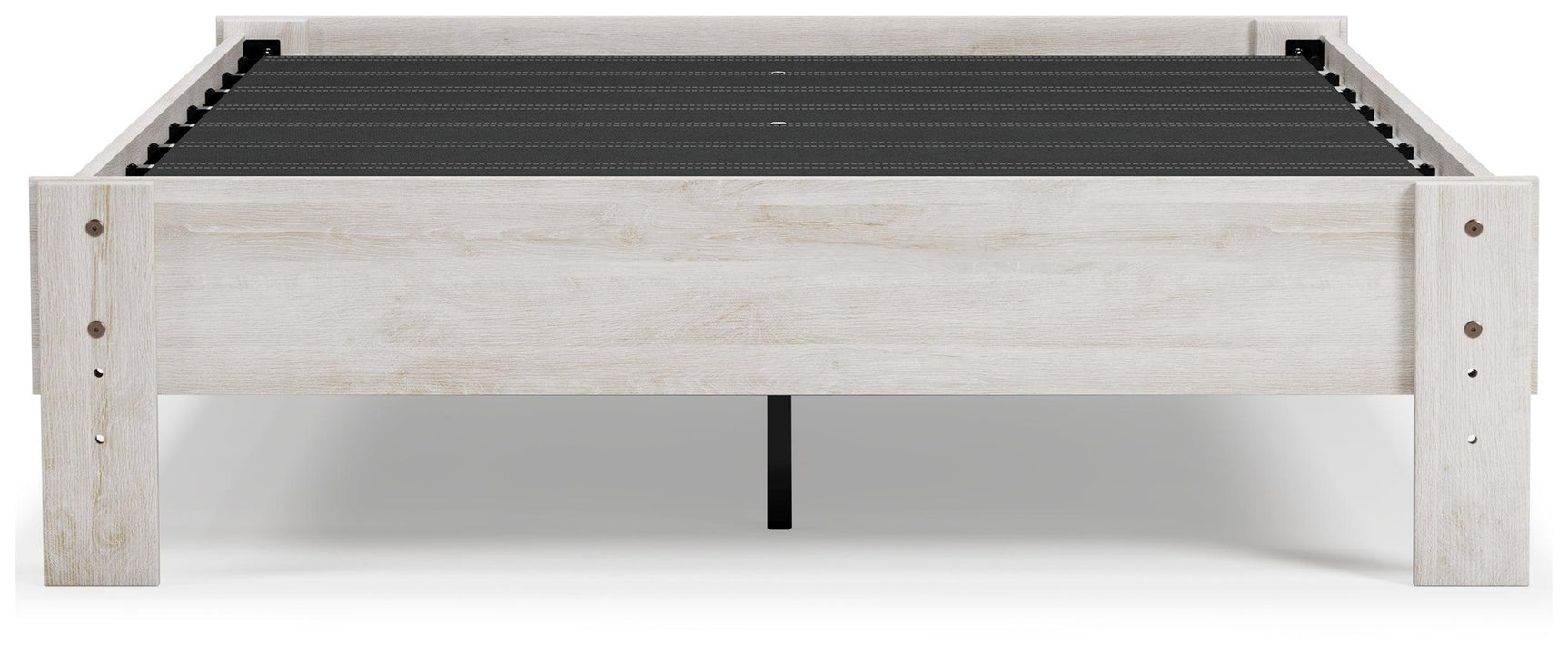 Shawburn Whitewash Full Platform Bed - customer room setting