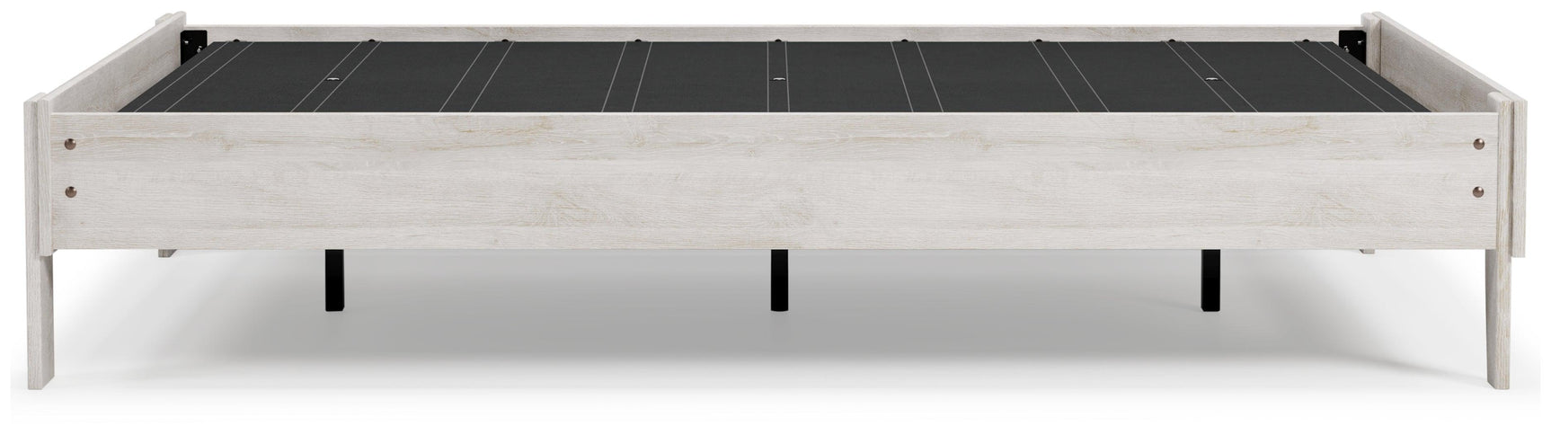 Shawburn Whitewash Full Platform Bed - angled back view