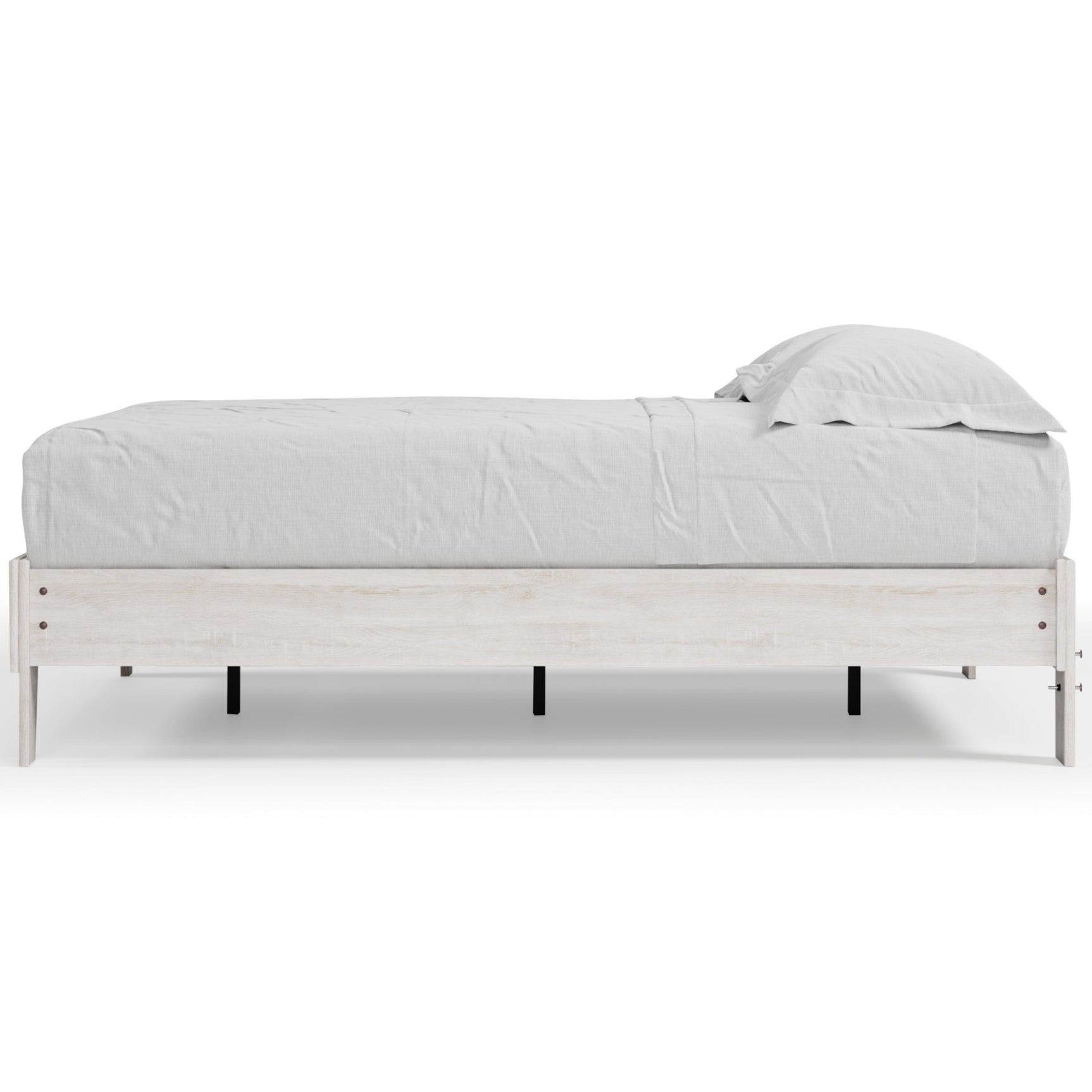 Shawburn Whitewash Full Platform Bed - assembly hardware close-up