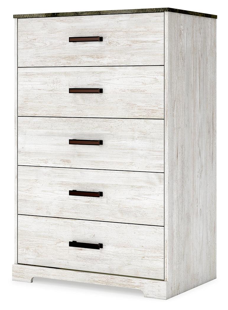 Shawburn chest of drawers alternative angle showing hardware