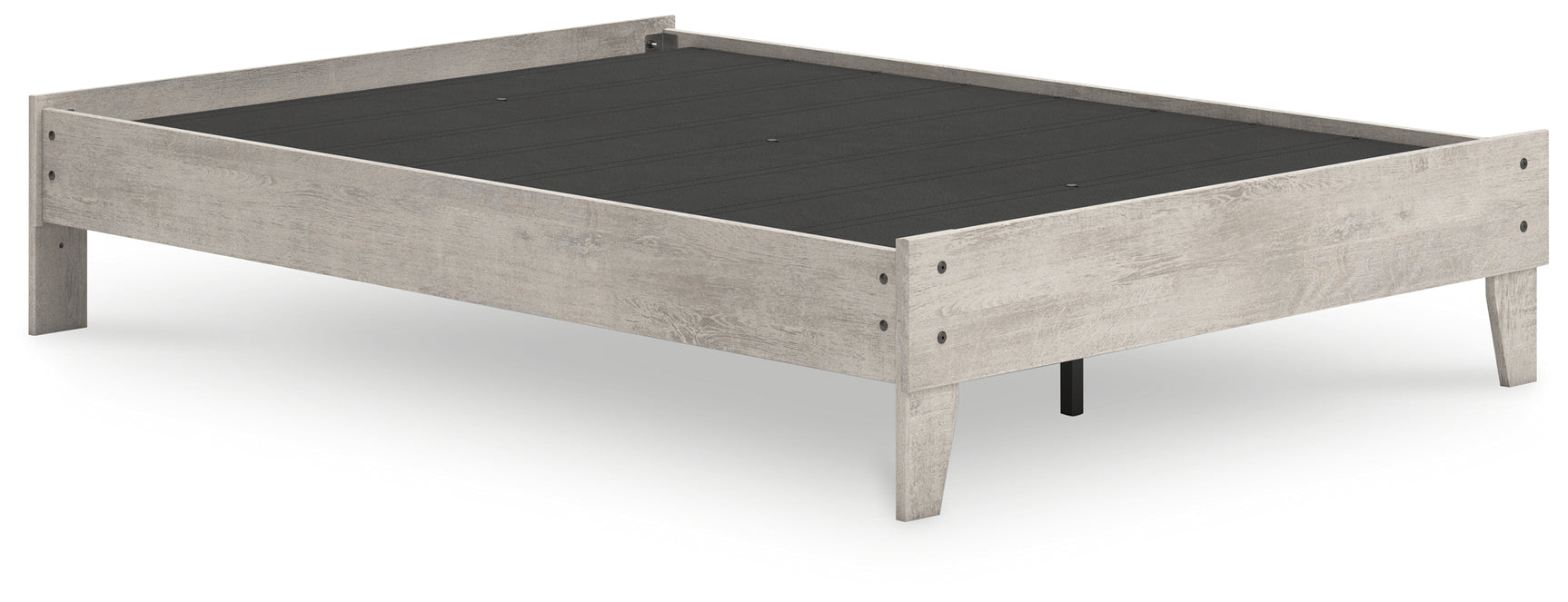Shawburn Whitewash Full Platform Bed - front angle view