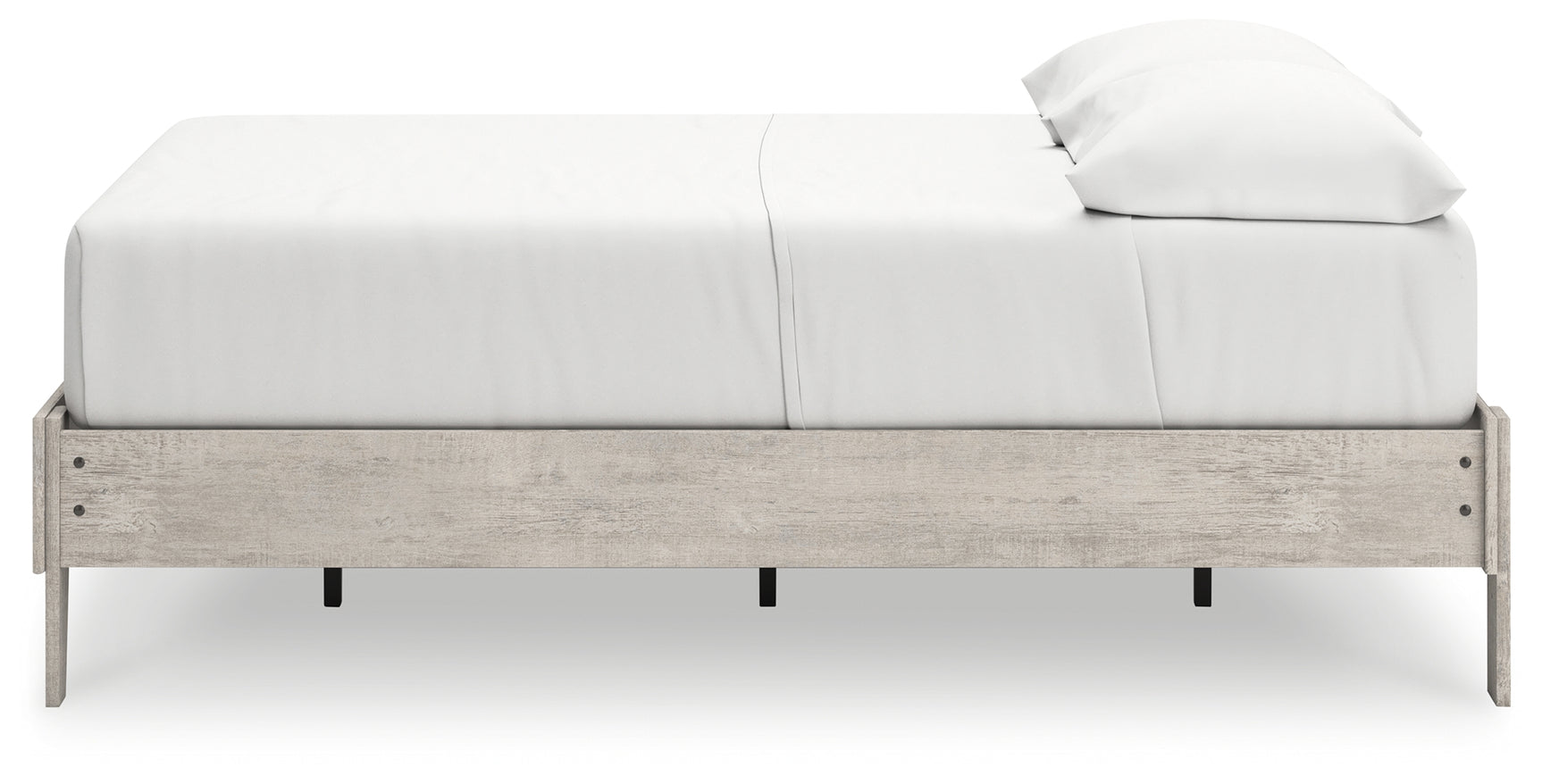 Shawburn Whitewash Full Platform Bed - front angle view