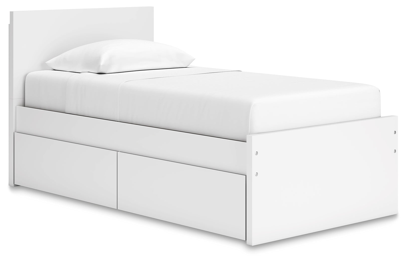 Close-up of Onita bed storage drawer opened