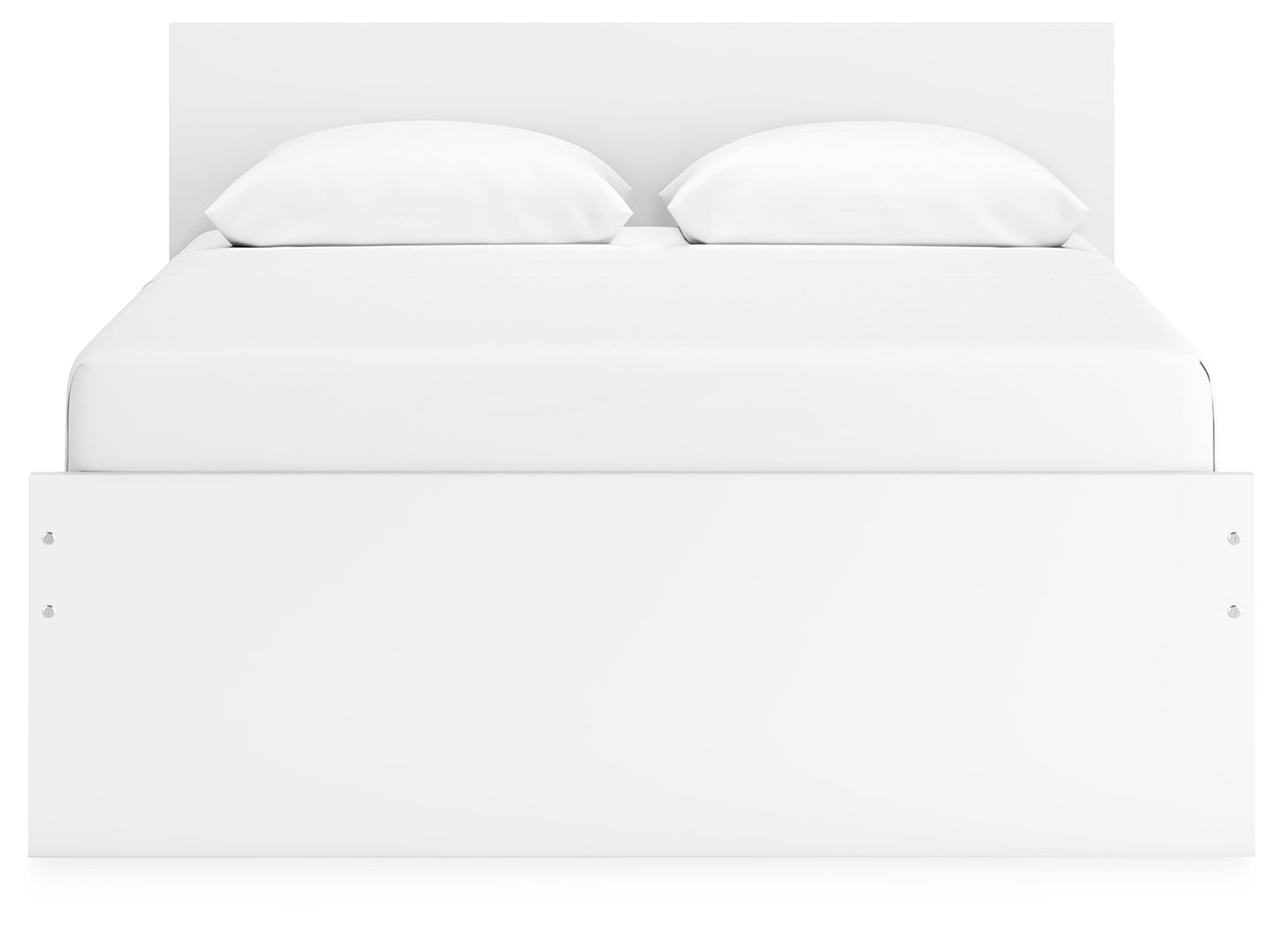 Queen size platform bed front view