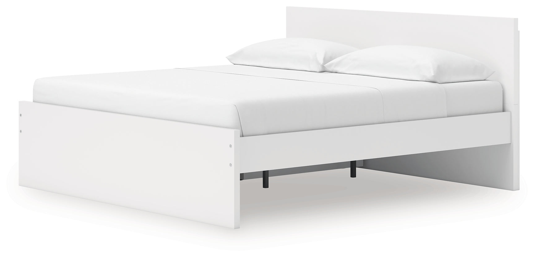 Onita King bed side angle with drawers closed