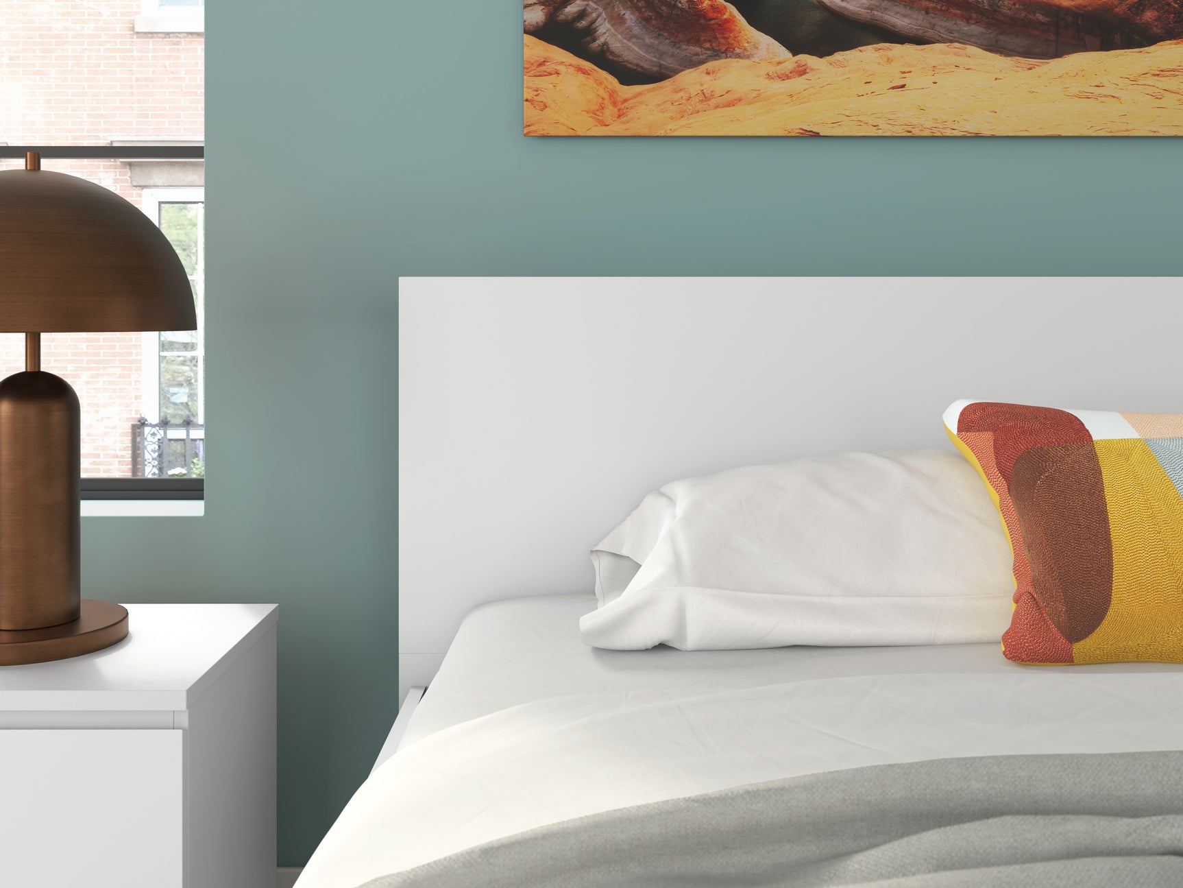 Onita White King Panel Platform Bed