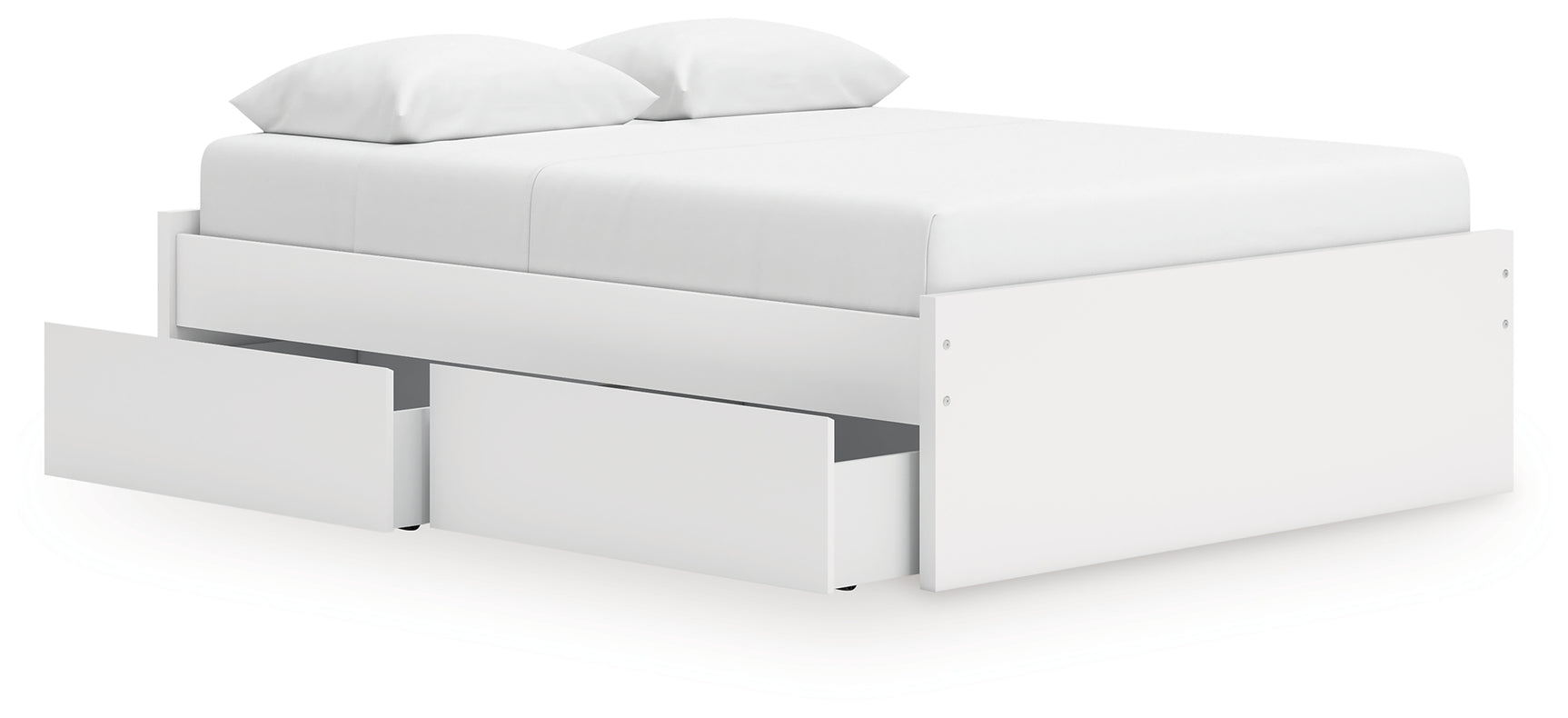 Onita Platform Bed two side storage drawers open