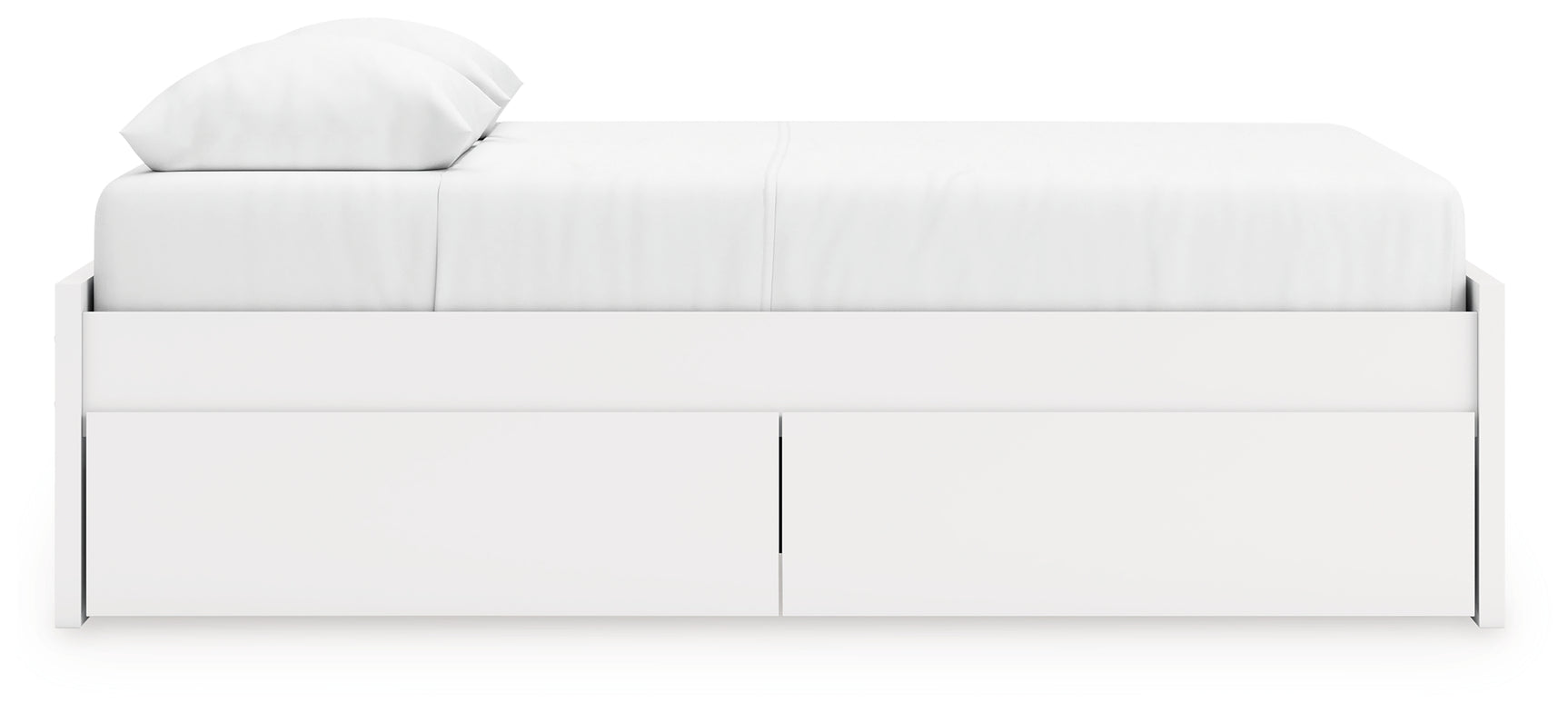 Side alternate angle with storage drawers closed
