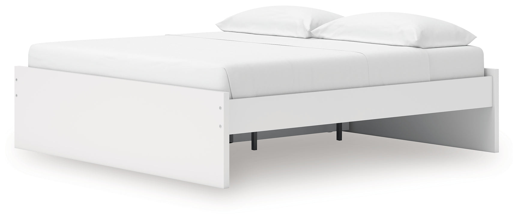 Onita King Platform Bed alternate angle showing drawer detail