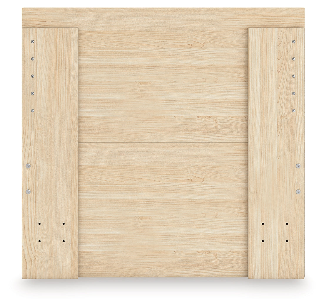 Onita Natural Twin Panel Platform Bed, front view