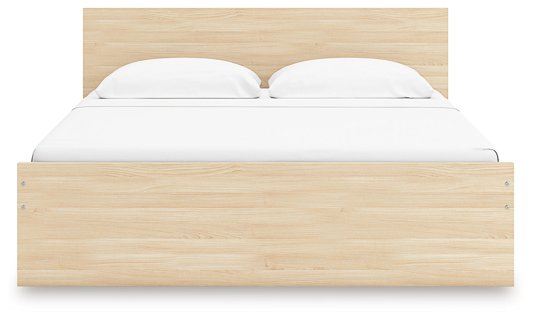 Onita queen bed headboard close-up in natural finish