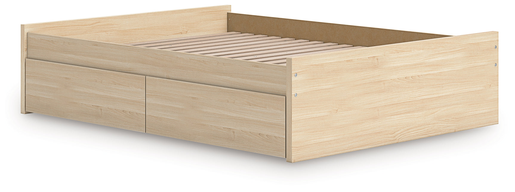 Headboard view of Onita Natural Queen Platform Bed