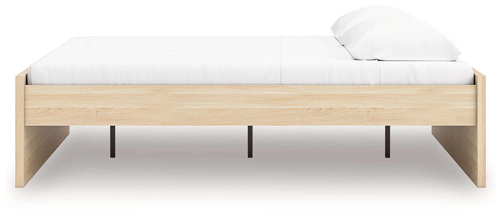 Onita bed corner detail with natural laminate finish