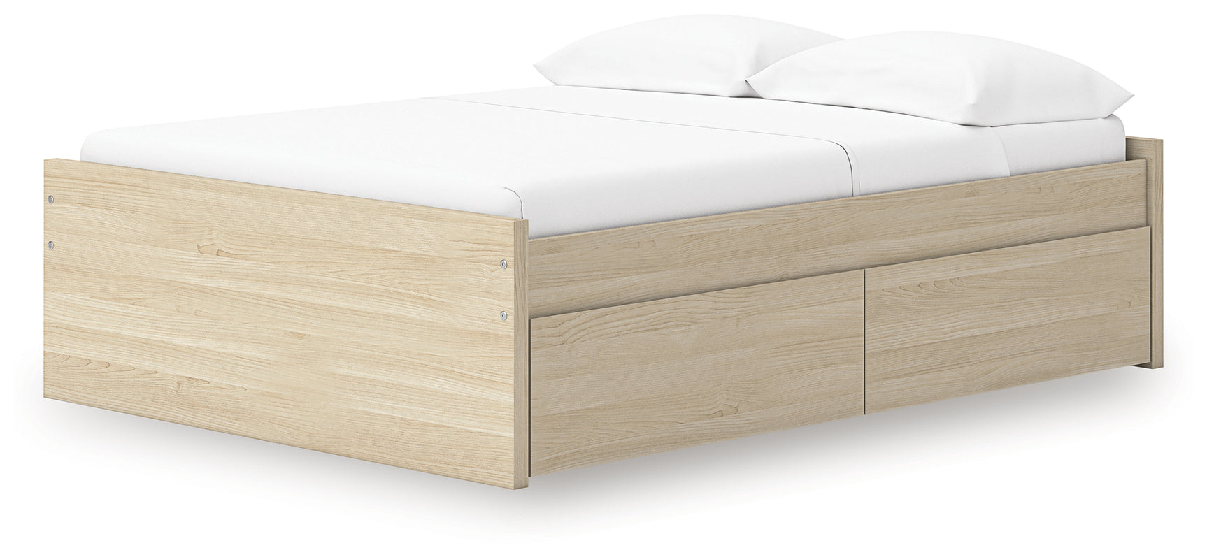 Four storage drawers of Onita Full Platform Bed shown open