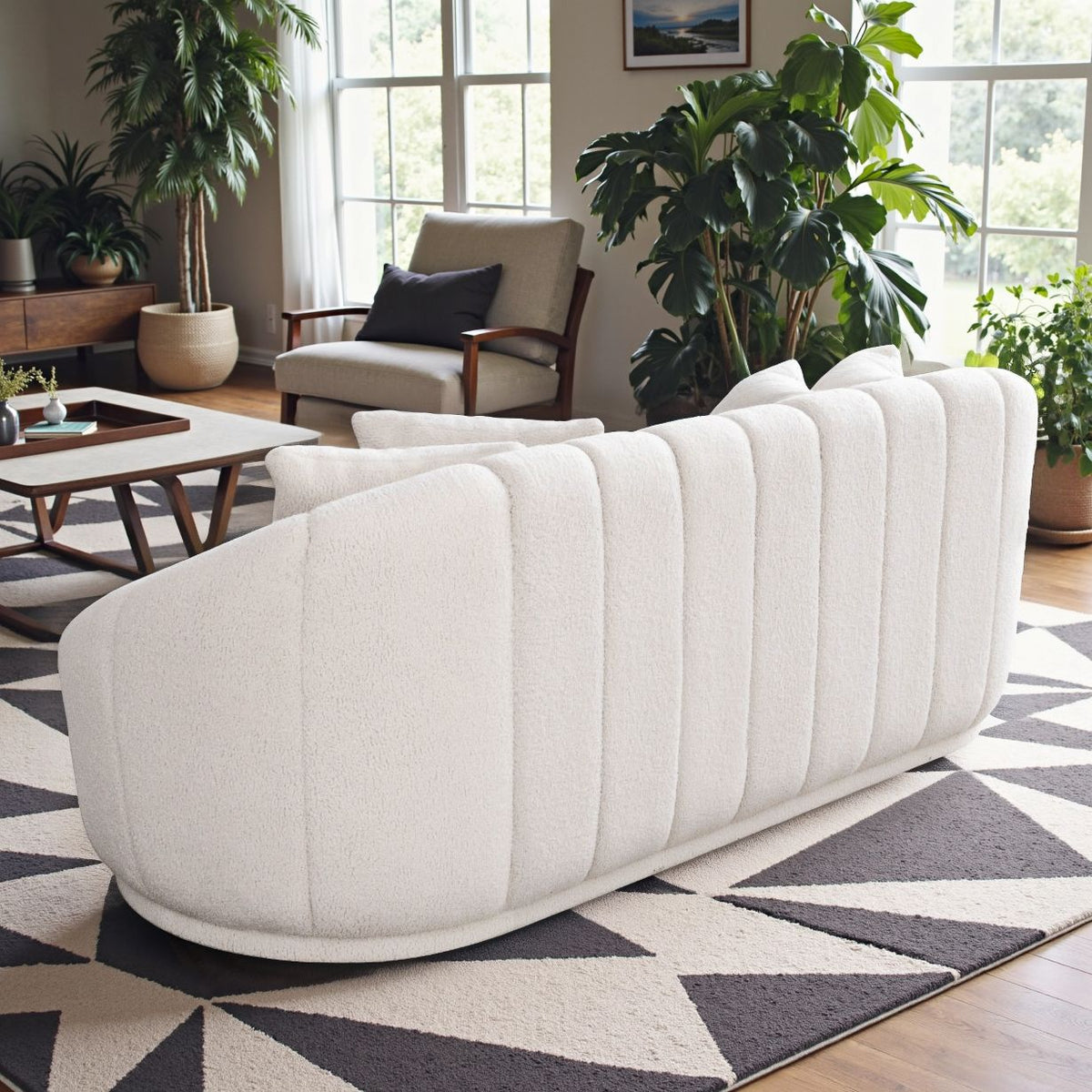 Wendy Cream Boucle Sofa frontal view