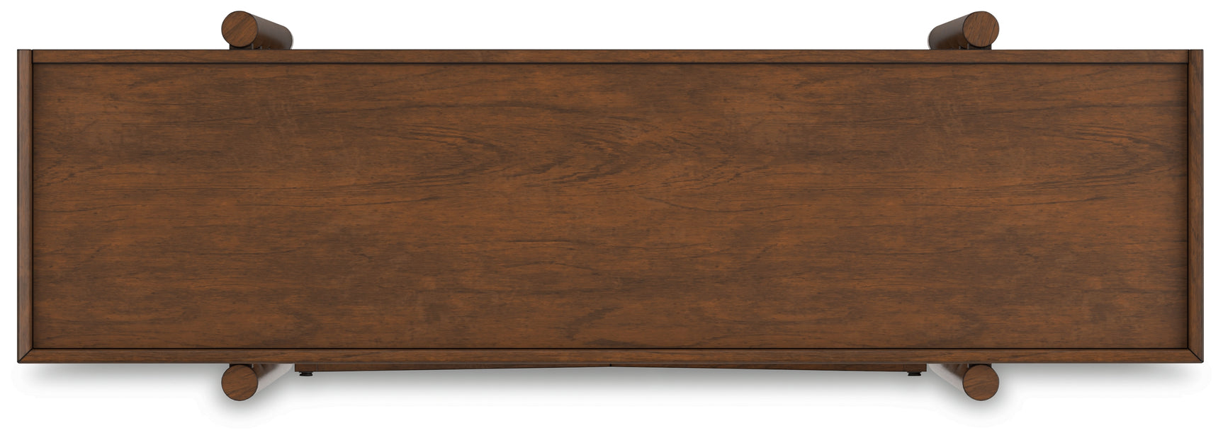 Lyncott Brown Home Office Desk with Chair and Storage set, front view