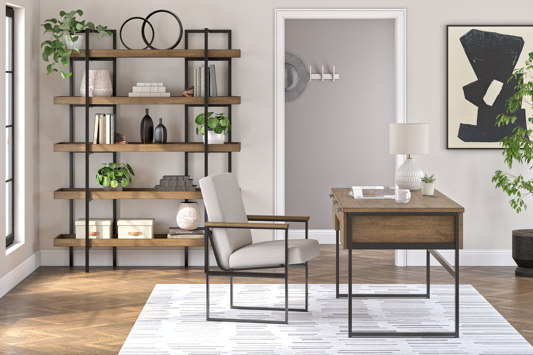 Montia home office desk side angle