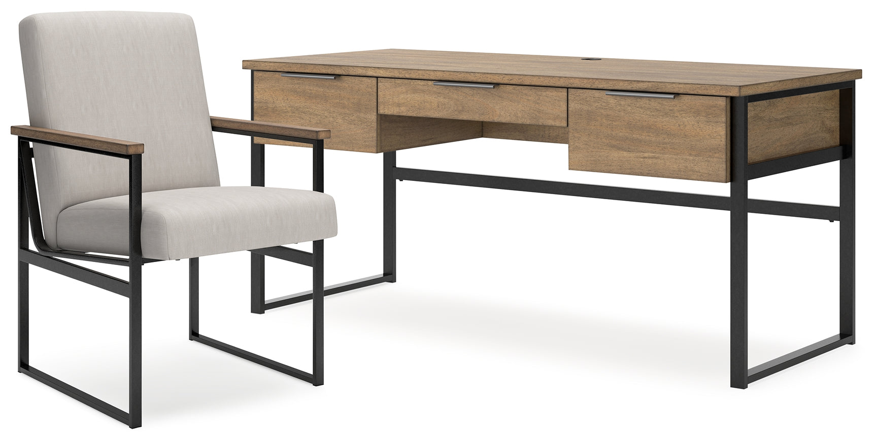Desk close-up showing mixed materials