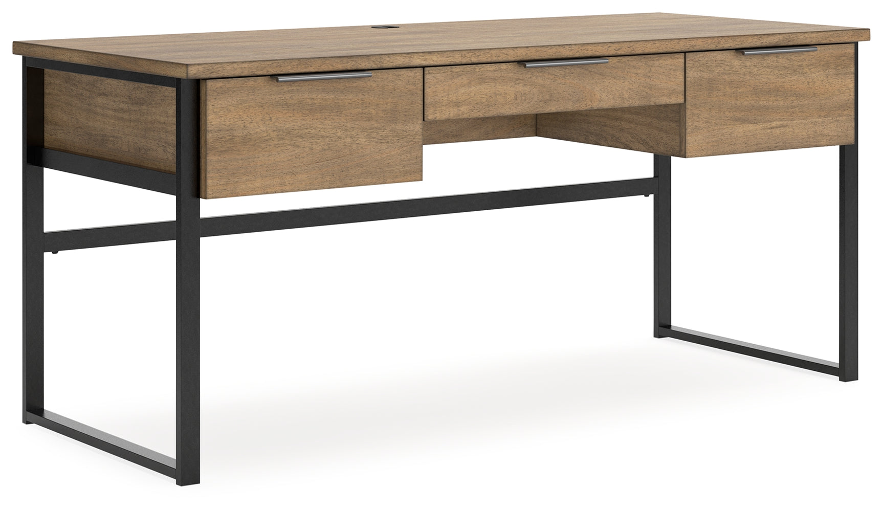 Montia desk angle view showing drawers