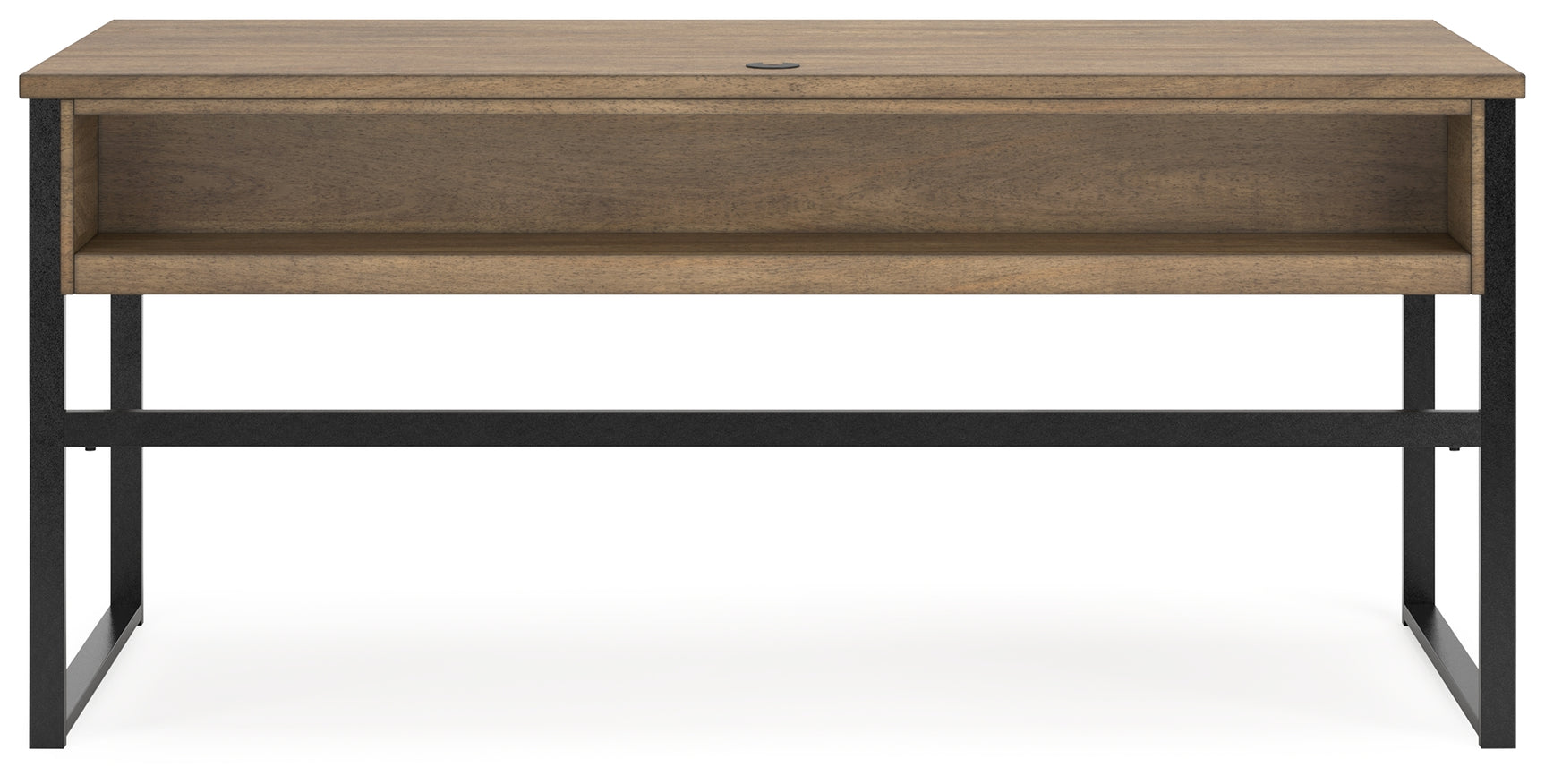 Montia desk back view showing metal frame