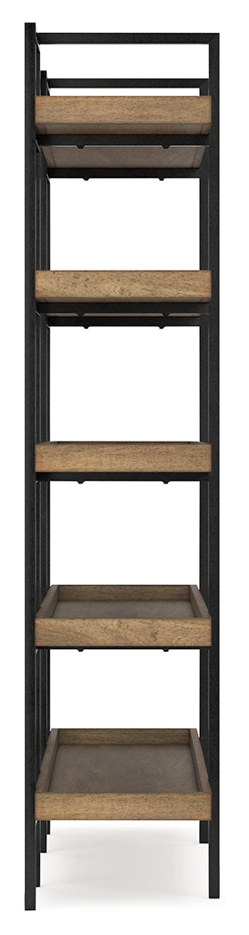 Montia 76-inch bookcase side view