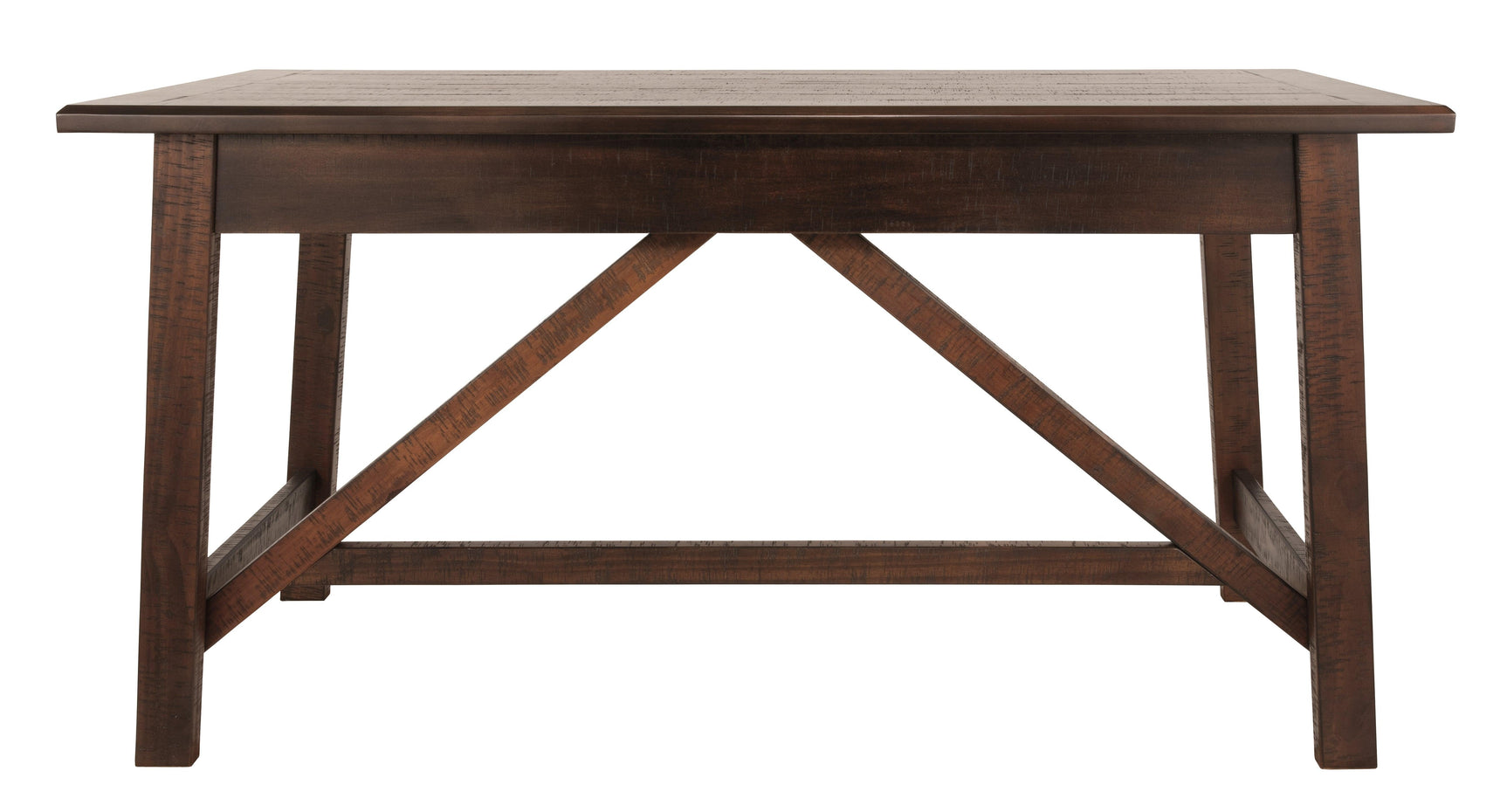 Close-up of drawer and antiqued hardware on Baldridge desk