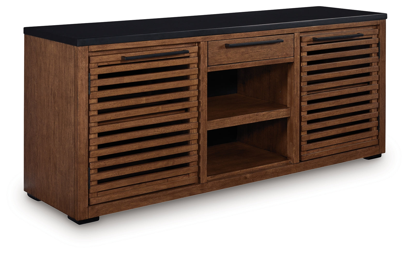 Kallari Credenza side angle with doors closed