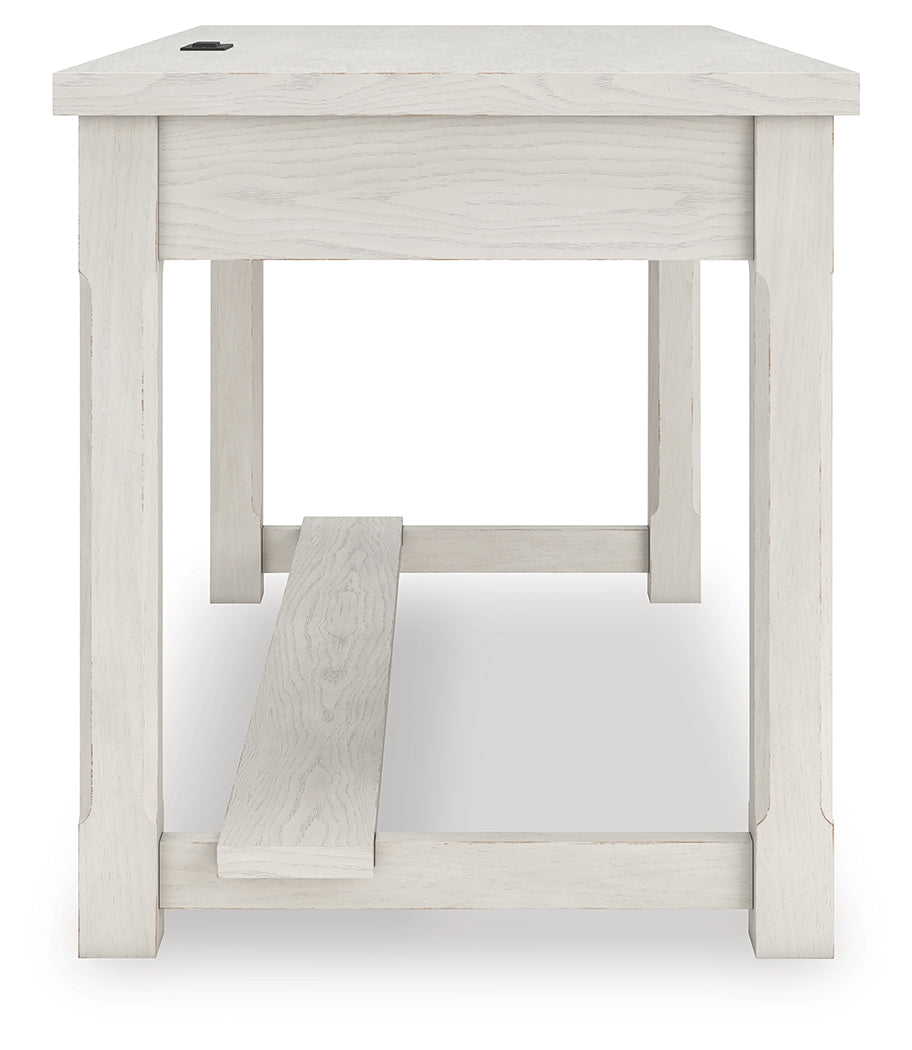 Side view of desk