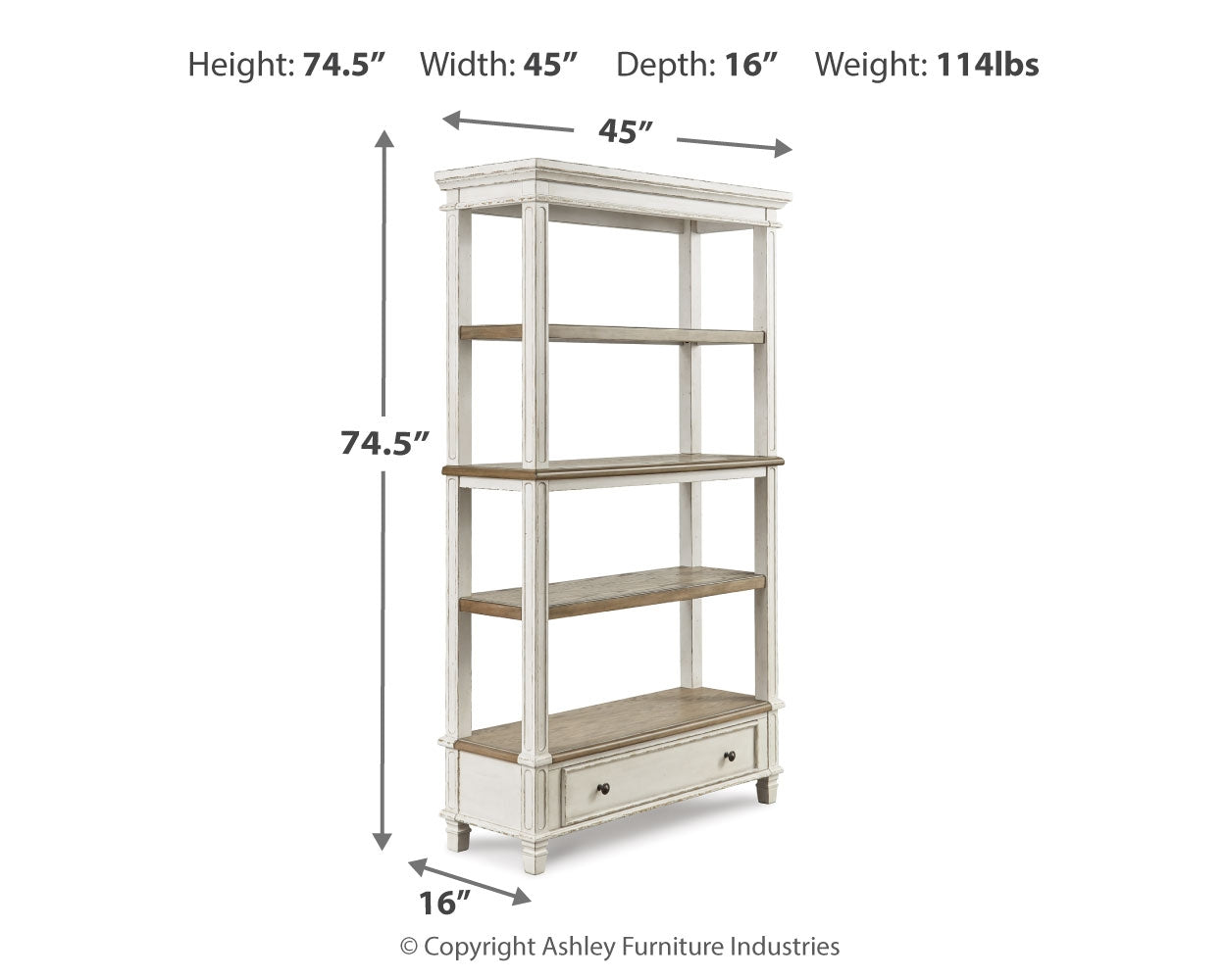 Alternative view of Realyn desk with storage