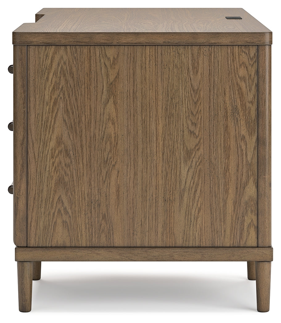 Roanhowe Brown Home Office Desk and Storage