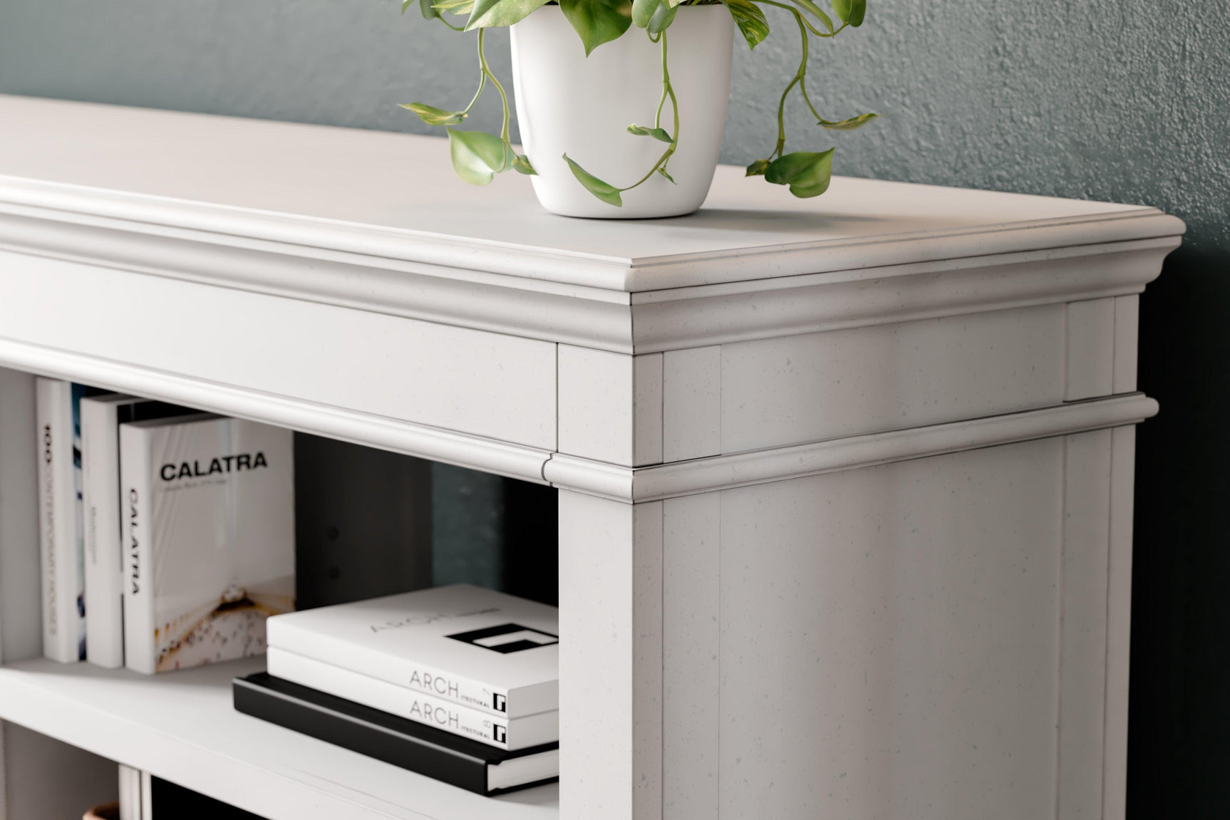 Kanwyn Whitewash Credenza detailed finish close-up