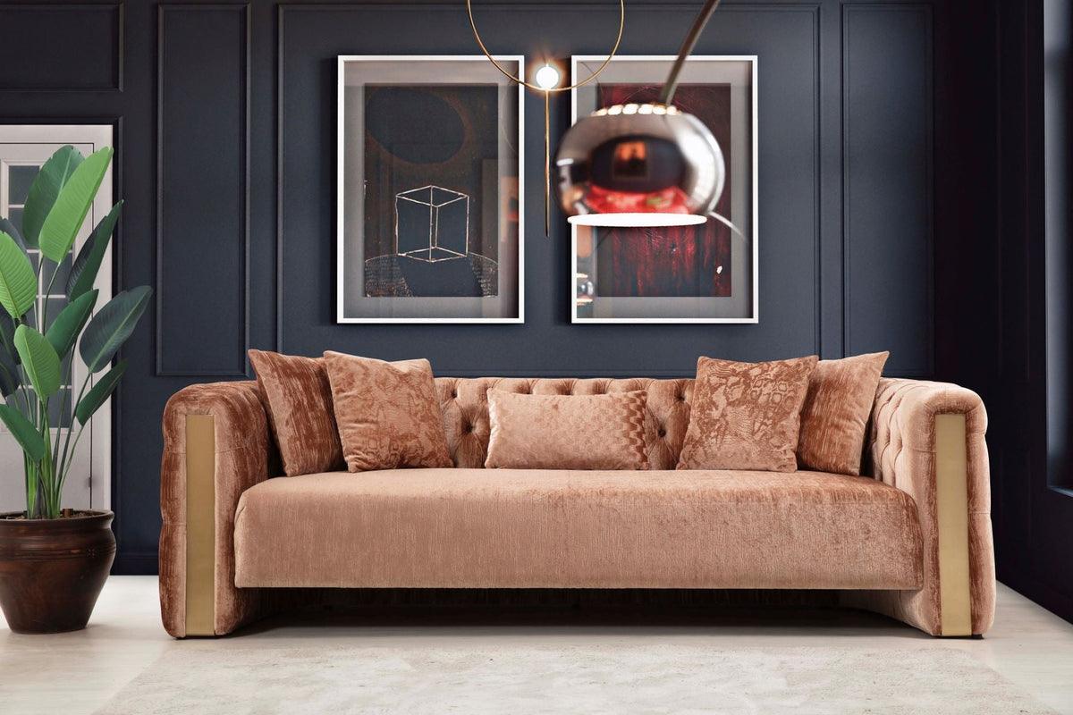 Side view of Eleanor Plush Sofa and Loveseat