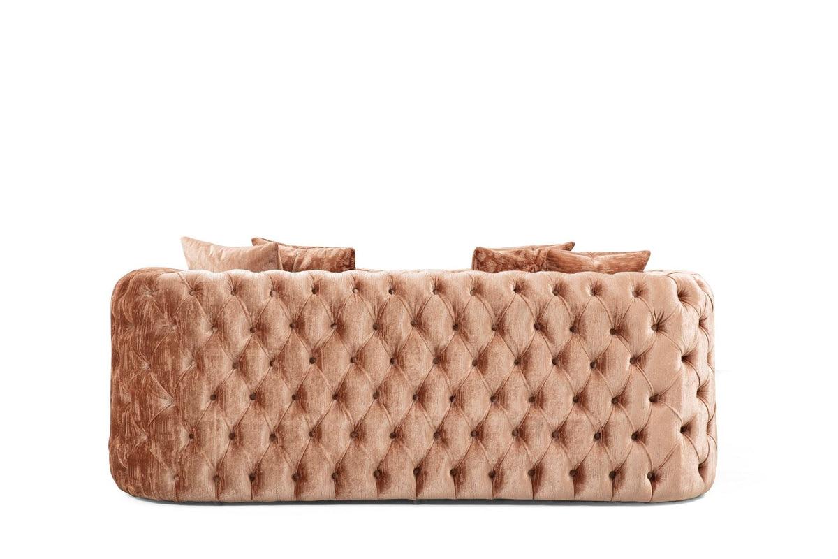 Detailed armrest view of Eleanor Plush Sofa and Loveseat