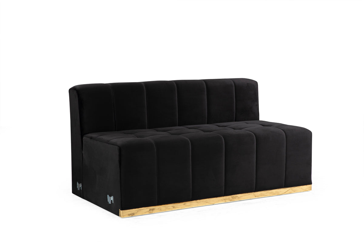 Detailed view of sectional sofa velvet texture