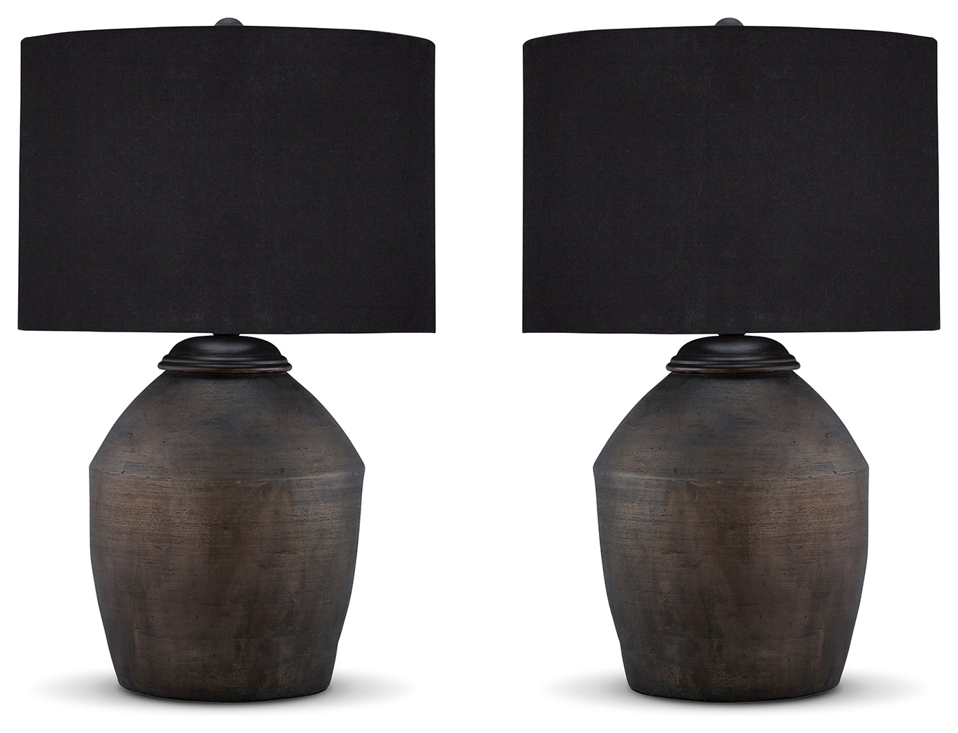 Close-up of Naareman lamp base with terra cotta finish