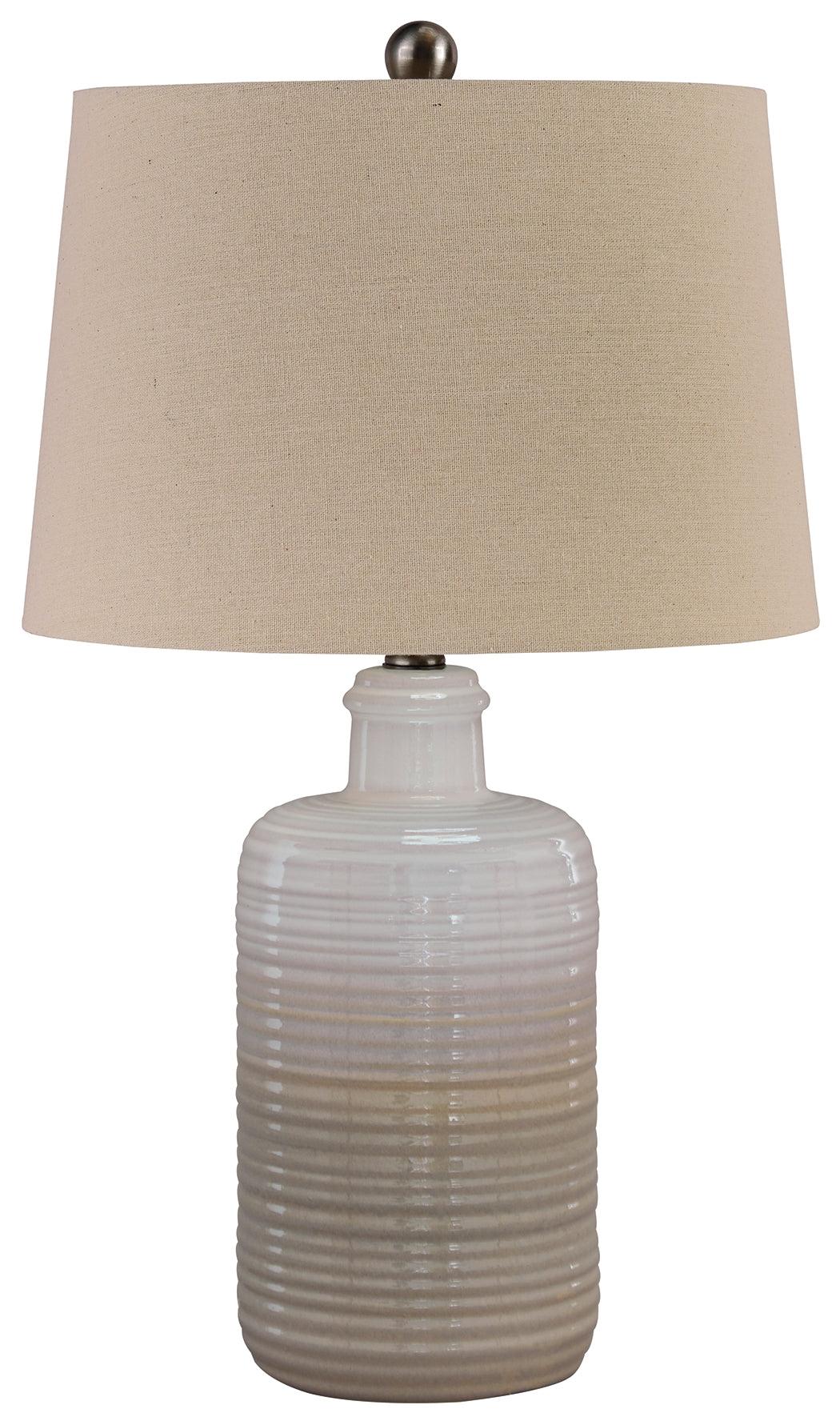 Marnina Taupe Table Lamp (Set Of 2) - Ella Furniture